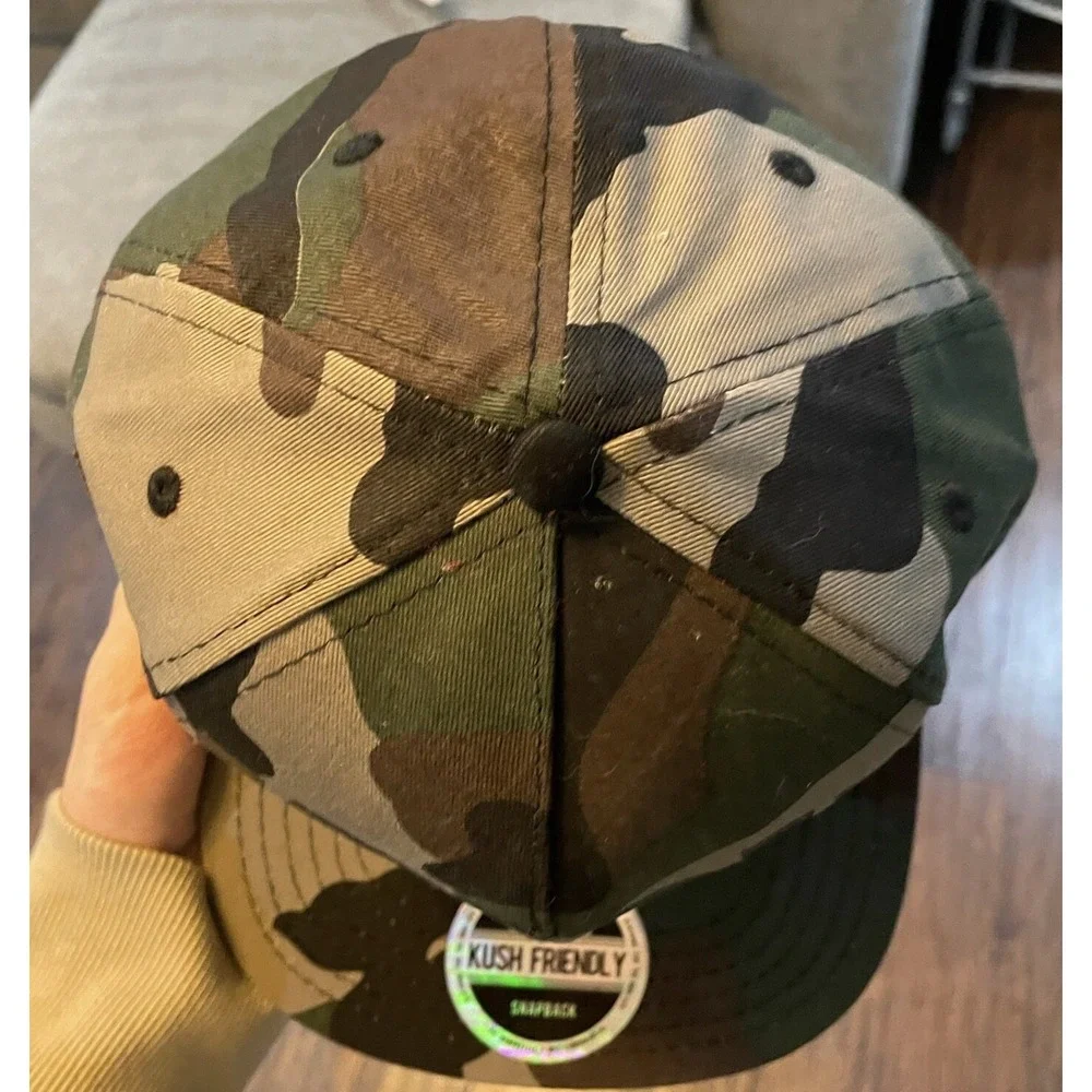 Kush‎ Friendly Camo Snapback Hat  Trucker One Size Green 420 Smoker